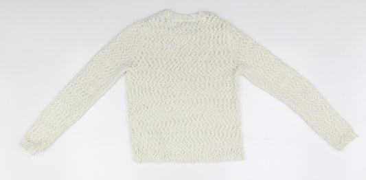 Tommy Bahama Girls White Pullover Jumper Size 13-14 Years