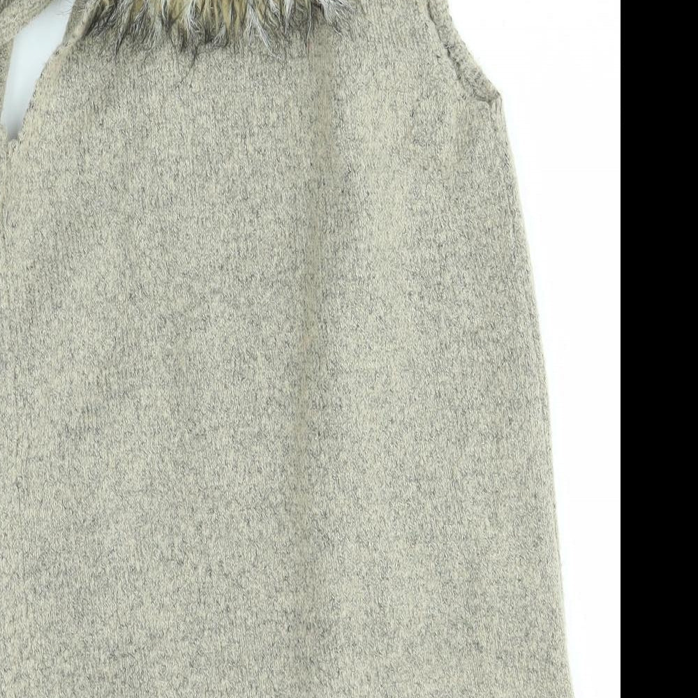 Primark Girls Brown Cardigan Jumper Size 9-10 Years