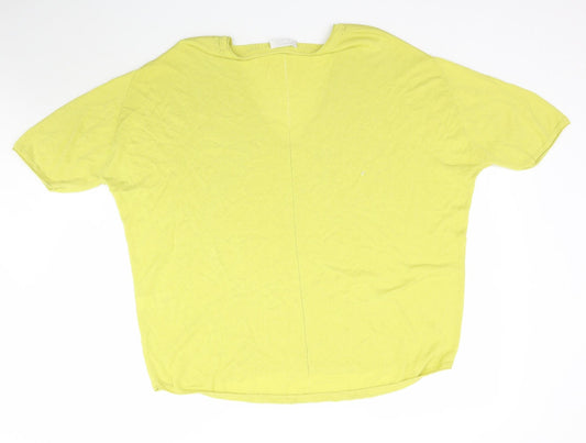 Cole Brooke by Windsmoor Womens Green Knit Basic Blouse Size M - Lime Green / Yellow