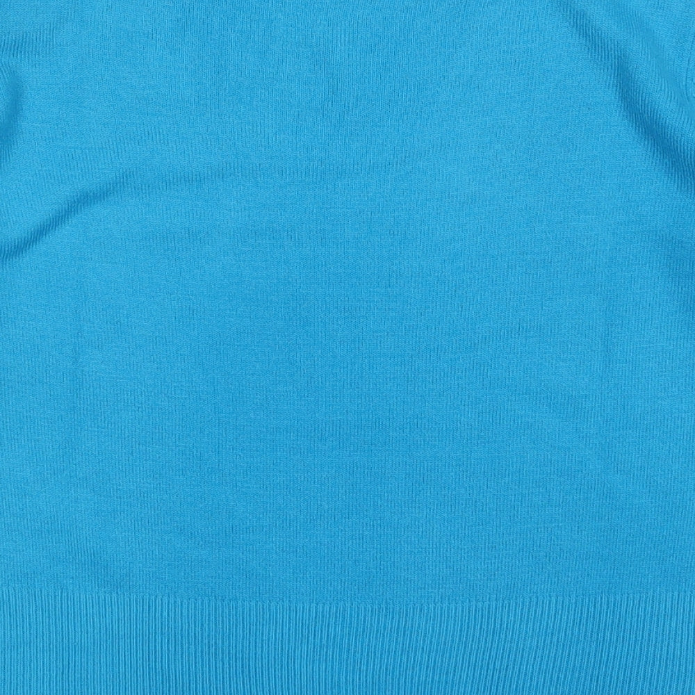 Dorothy Perkins Womens Blue Knit Pullover Jumper Size 14