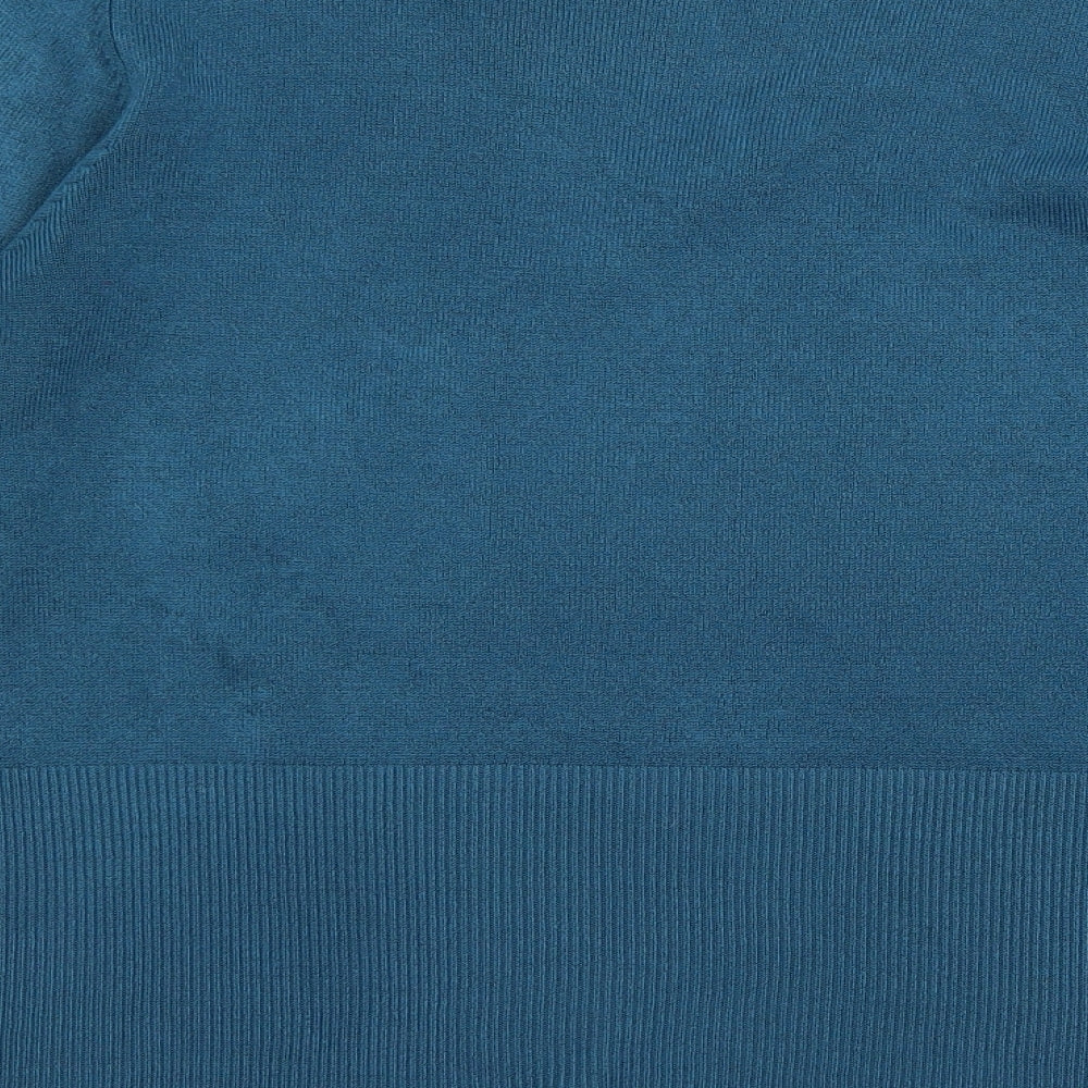 Debbie Morgan Womens Blue Knit Pullover Jumper Size L