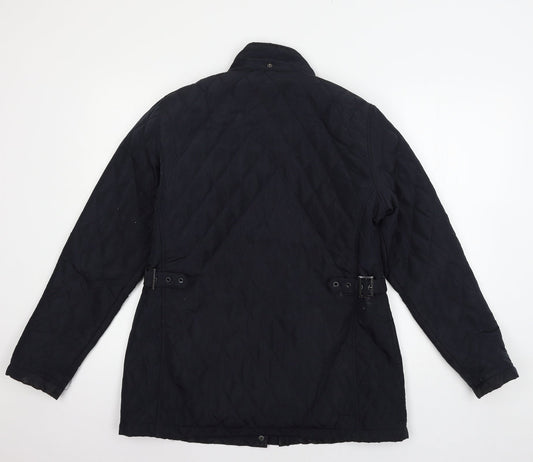 Intuition Womens Blue Quilted Jacket Size 14