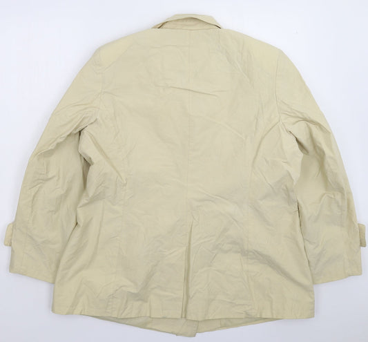 One Womens Beige Jacket Size 18