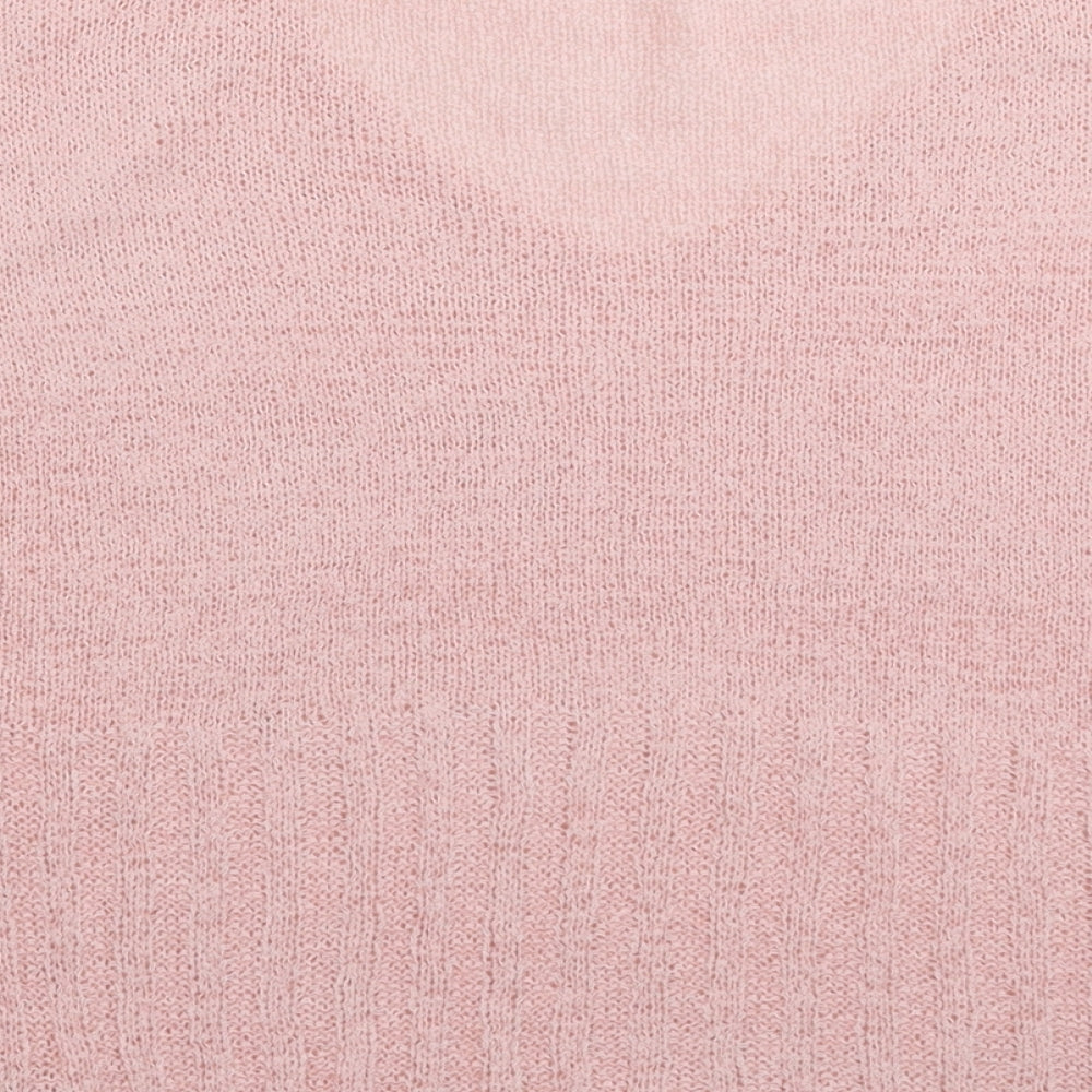 SheIn Womens Pink Knit Pullover Jumper Size M