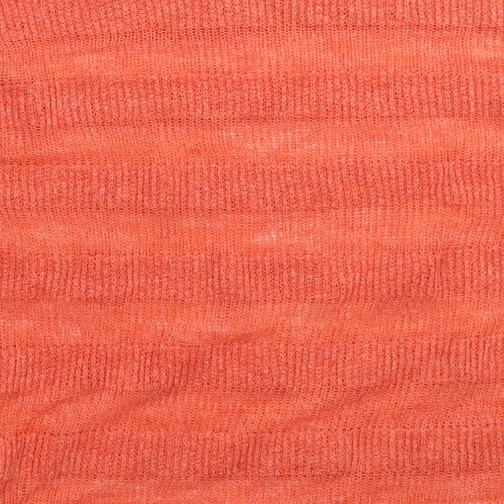 Topshop Womens Orange Knit Pullover Jumper Size 10