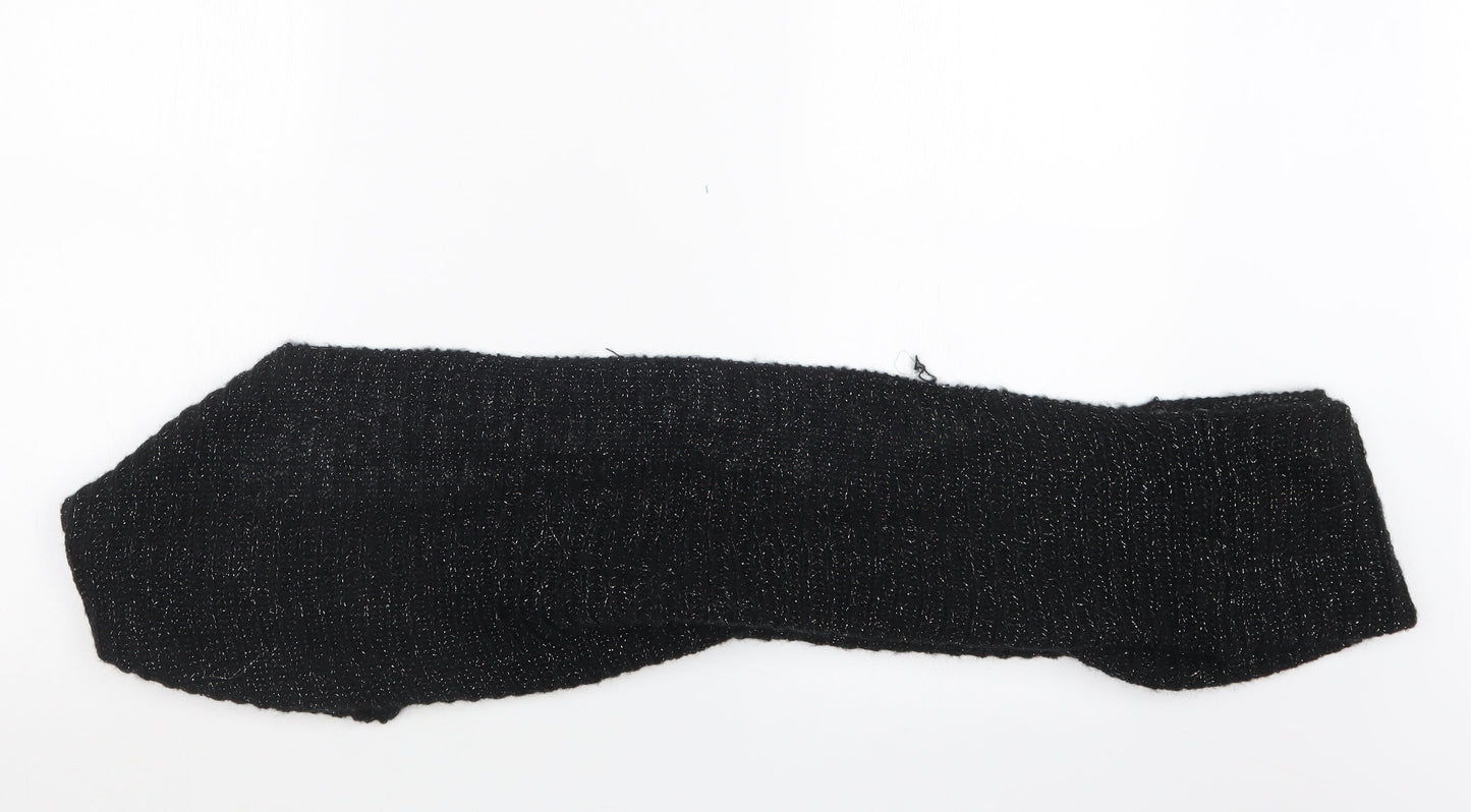 Preworn Womens Black Knit Scarf - Snood