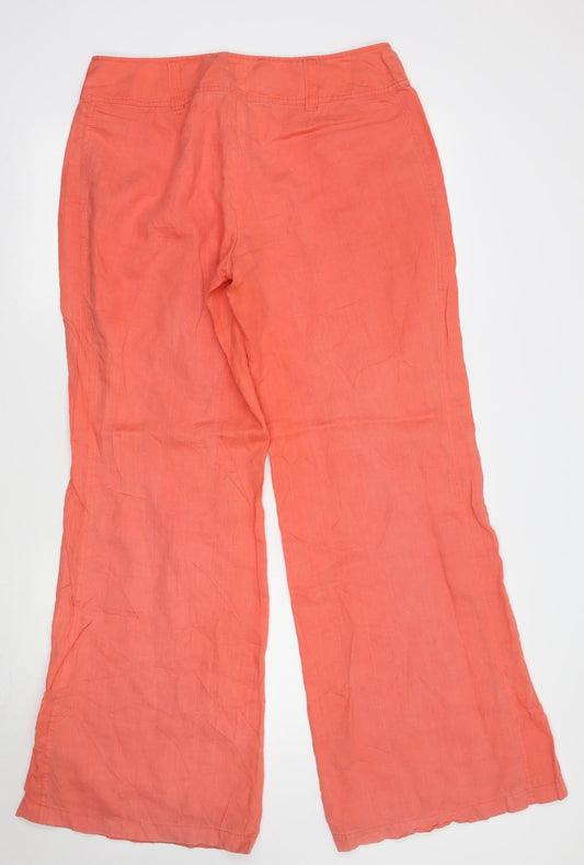 Steps Womens Orange Trousers Size 42 L32 in