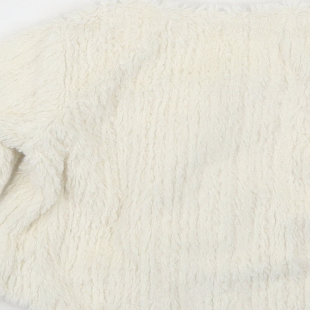 NEXT Girls White Cardigan Jumper Size 6-9 Months