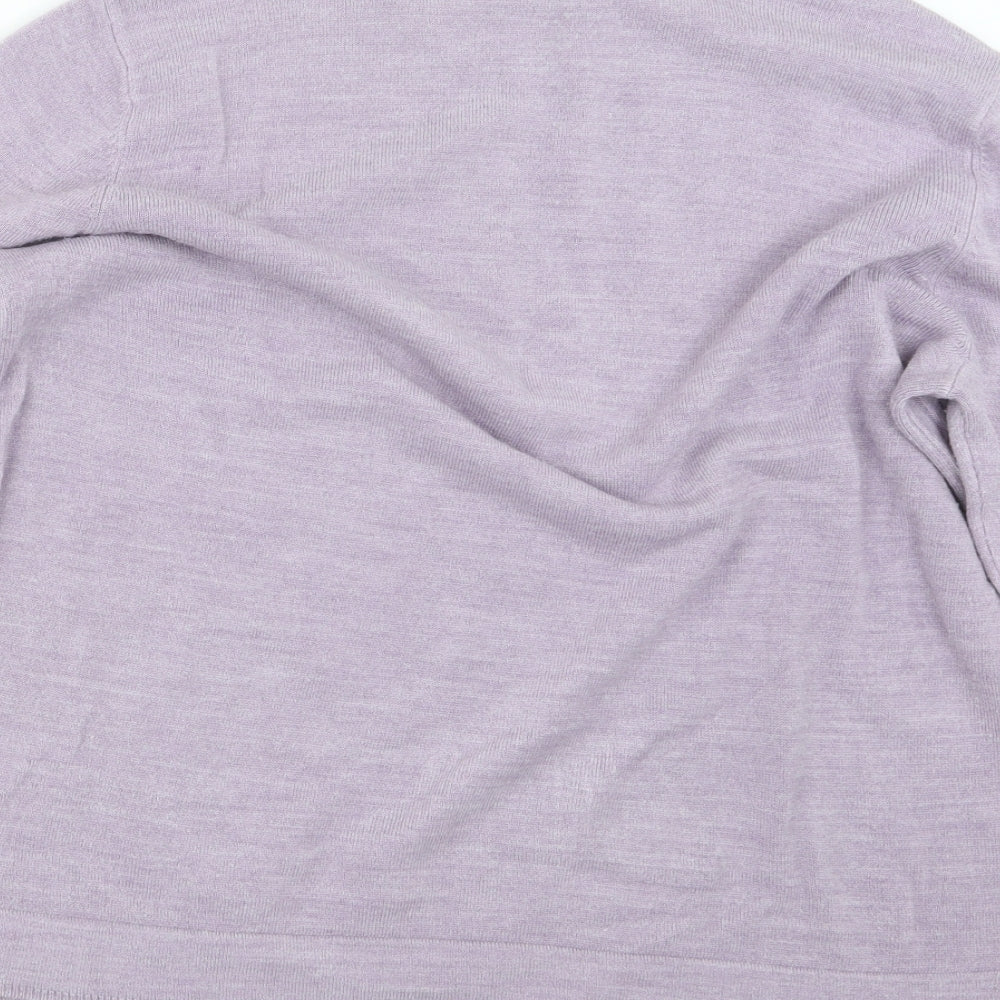 BM Womens Purple Knit Pullover Jumper Size M