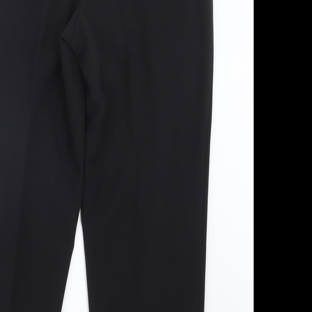 Classic Womens Black Trousers Size 12 L26 in
