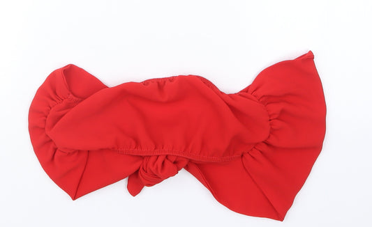 PRETTYLITTLETHING Womens Red Cropped T-Shirt Size 8