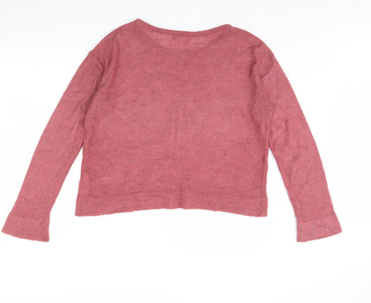 Angel Womens Pink Pullover Jumper Size L
