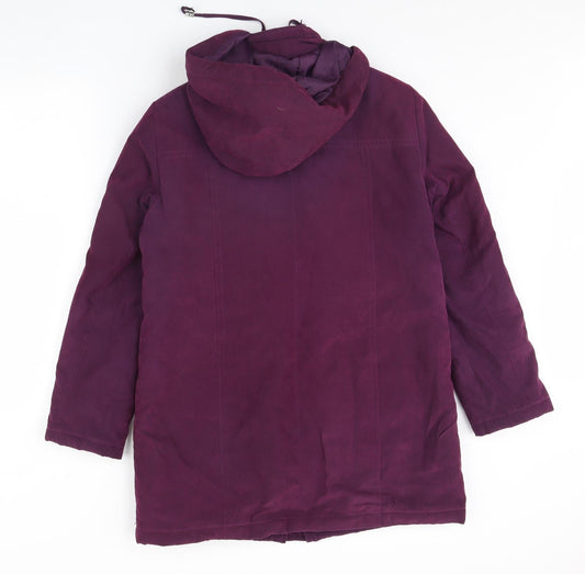 BM Womens Purple Rain Coat Coat Size XS