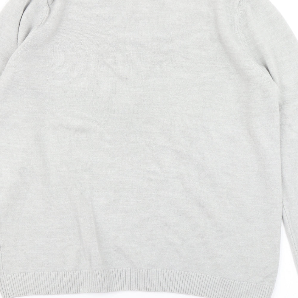 Classic Womens Grey Knit Pullover Jumper Size 14