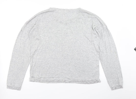 Avenue Womens Grey Basic T-Shirt Size 16