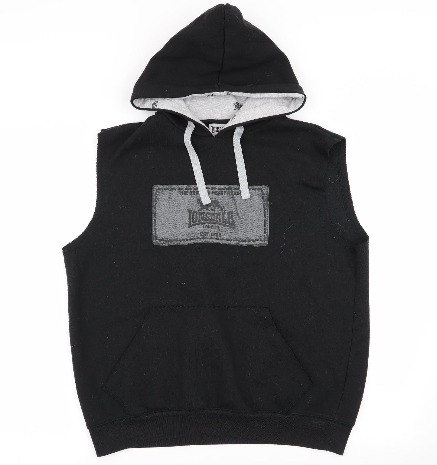 Lonsdale Mens Black Pullover Jumper Size S