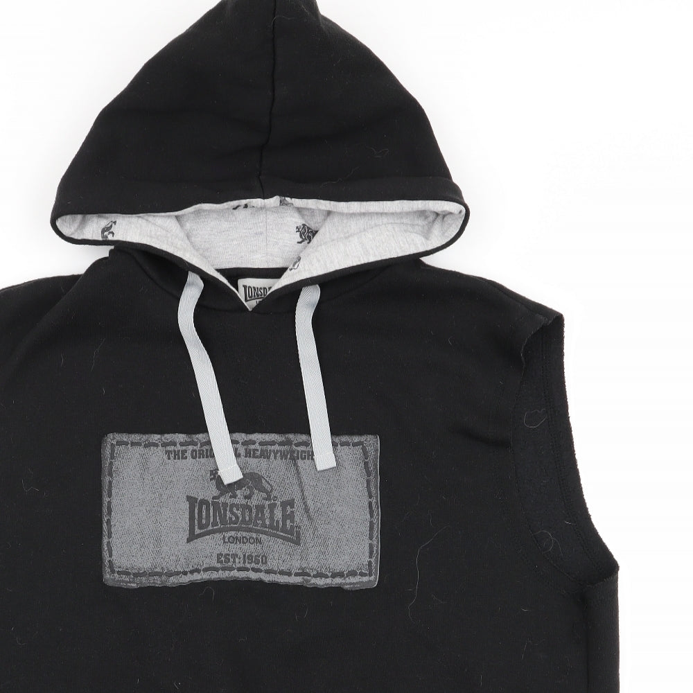Lonsdale Mens Black Pullover Jumper Size S
