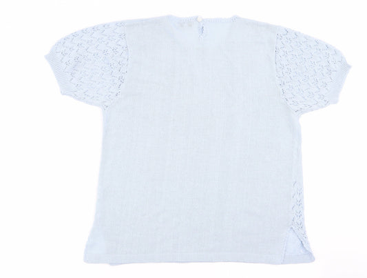 Prima Womens Blue Basic T-Shirt Size XL