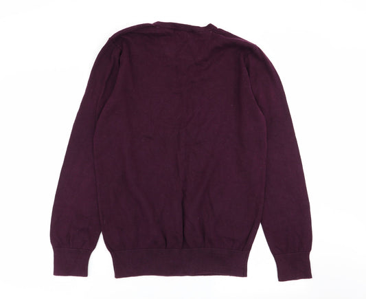 TU Mens Purple Pullover Jumper Size S