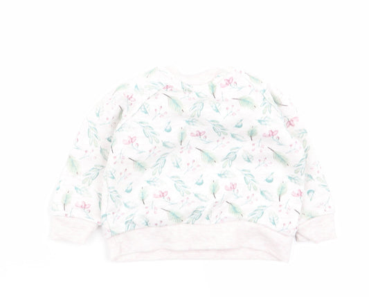 Primark Girls Multicoloured Floral Pullover Jumper Size 3-6 Months
