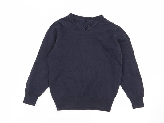 Asda George Boys Blue Pullover Jumper Size 4-5 Years