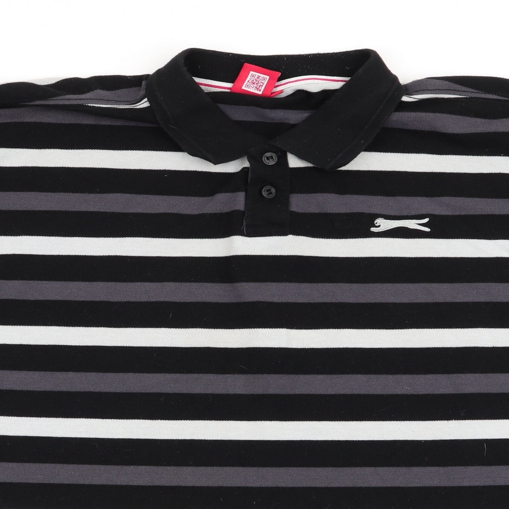 Slazenger Mens Multicoloured Striped Polo Size 2XL