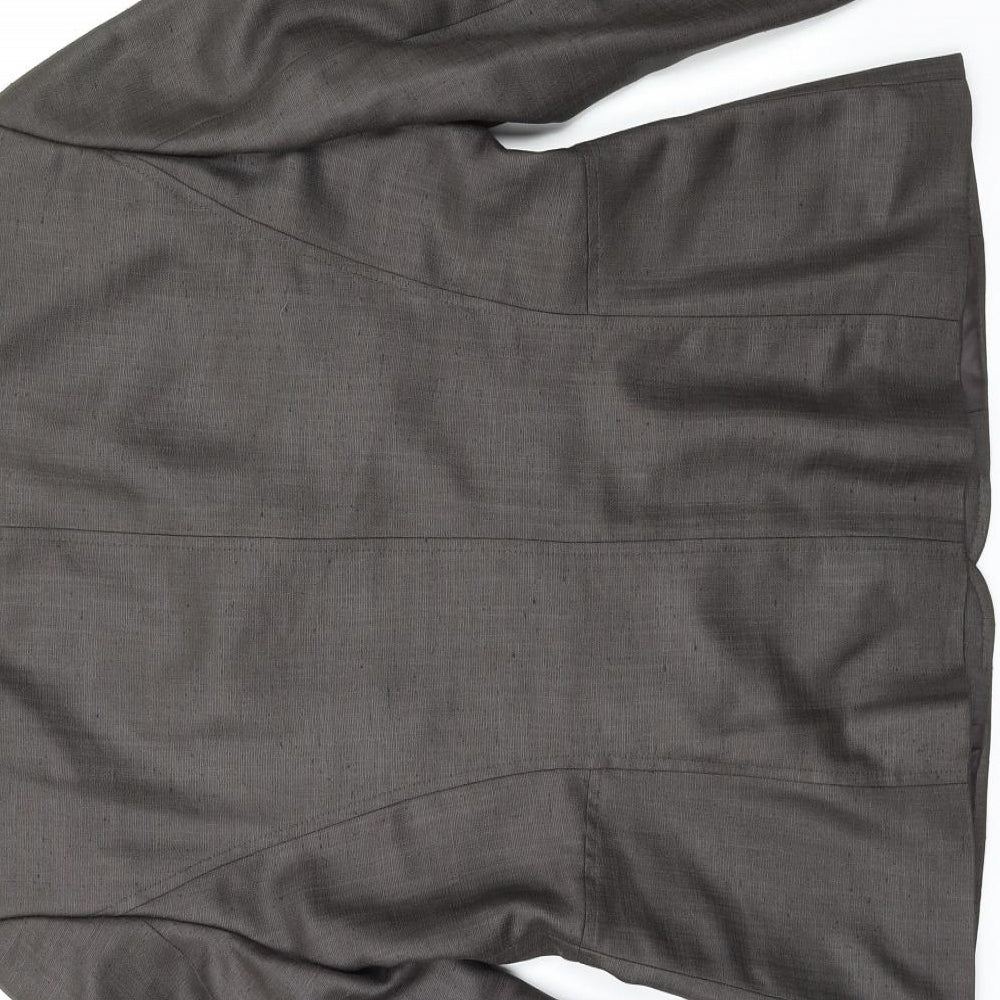 Precis Womens Grey Jacket Suit Jacket Size 10