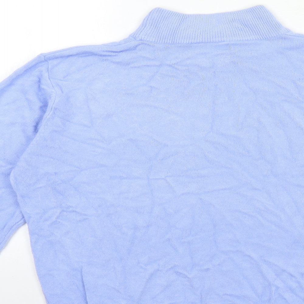 isabelle Womens Blue Knit Pullover Jumper Size M