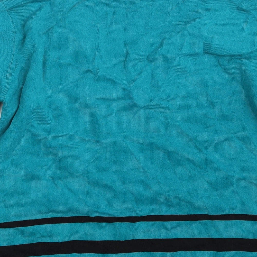 Casamia Womens Blue Striped Pullover Jumper Size M