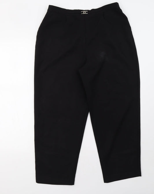 Classic Womens Black Trousers Size 12 L28 in