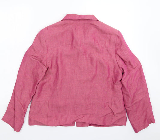 Marks and Spencer Womens Pink Jacket Blazer Size 14