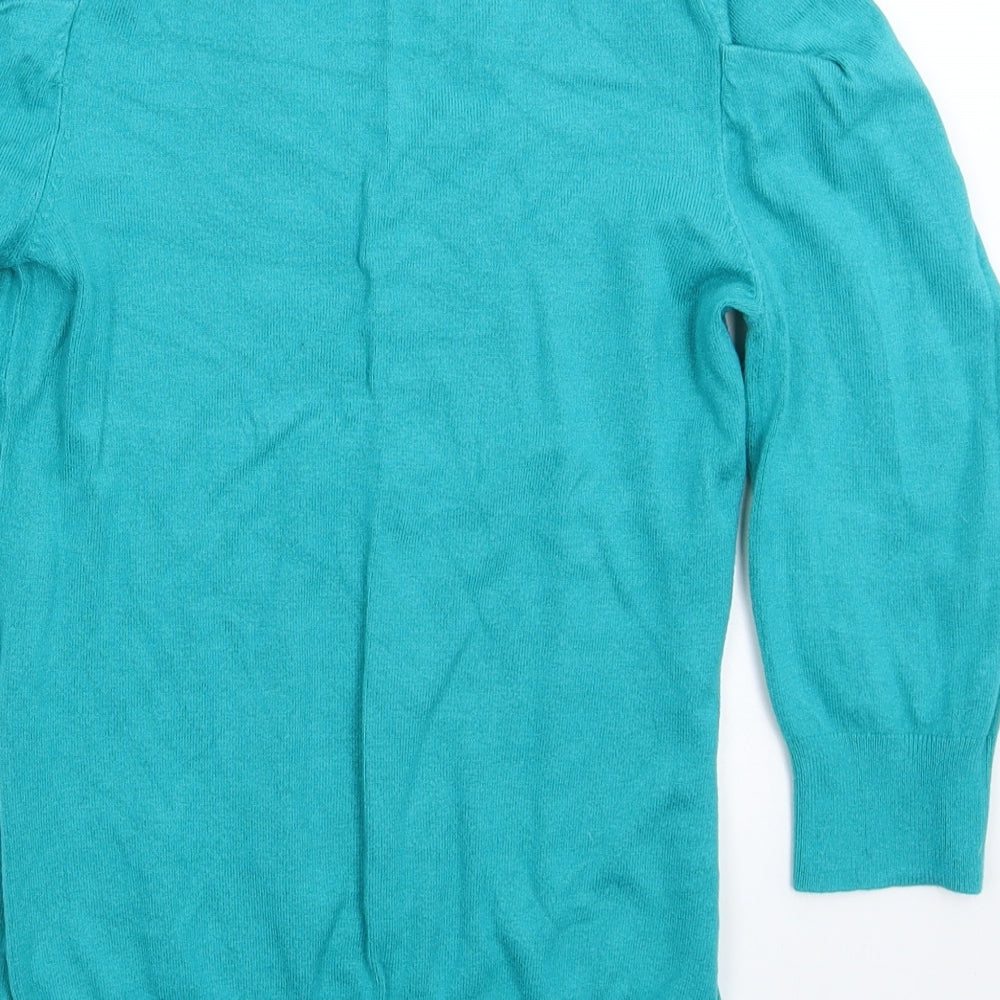 Dorothy Perkins Womens Green Knit Pullover Jumper Size 8