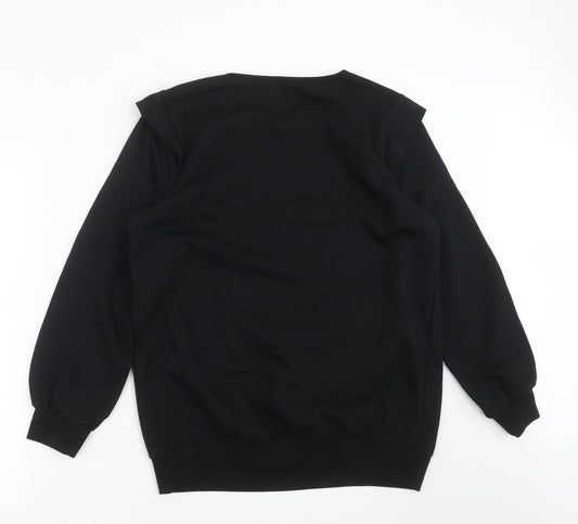 George Womens Black Pullover Sweatshirt Size M - beaded detail