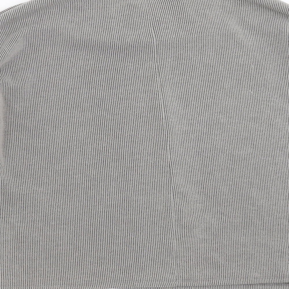 George Womens Grey Striped Pullover Jumper Size 14