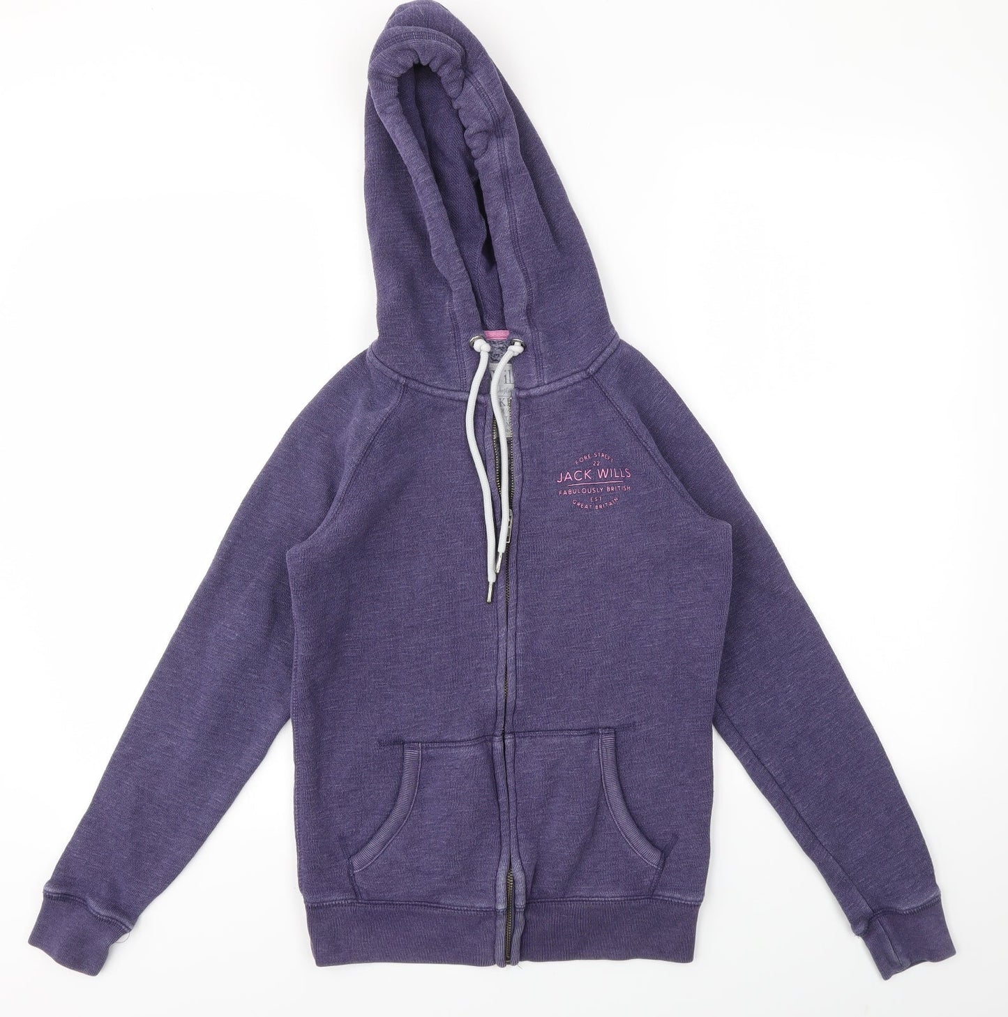 Jack Wills Womens Purple Full Zip Jumper Size 6
