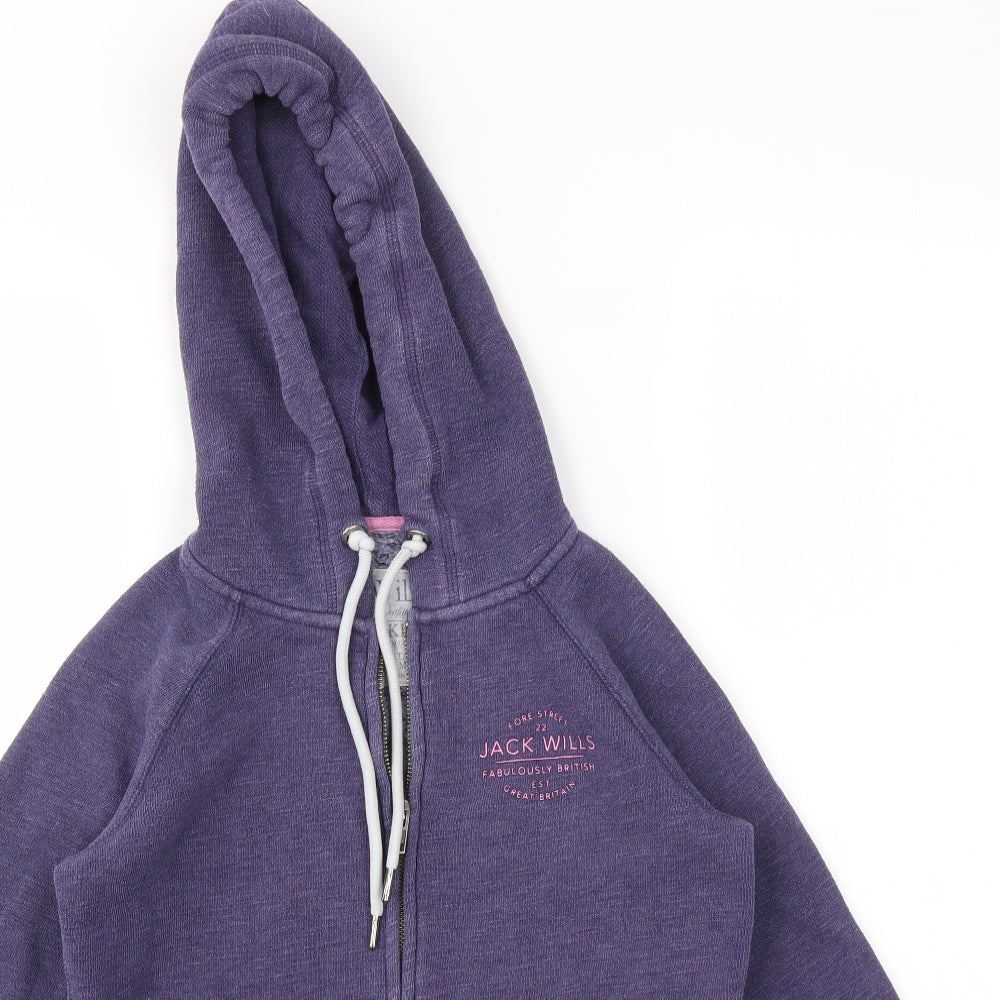 Jack Wills Womens Purple Full Zip Jumper Size 6