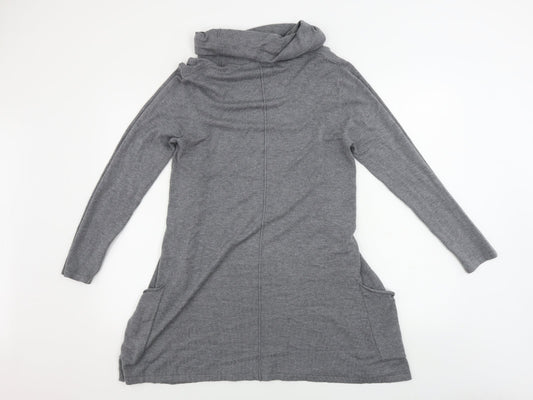voules vous Womens Grey Jumper Dress Size M