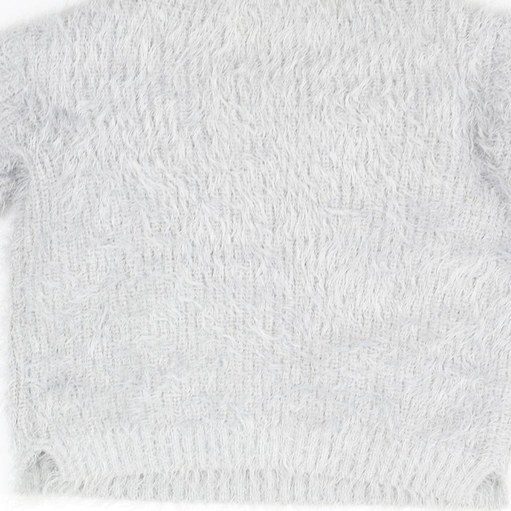 Divided Womens Grey Pullover Jumper Size S