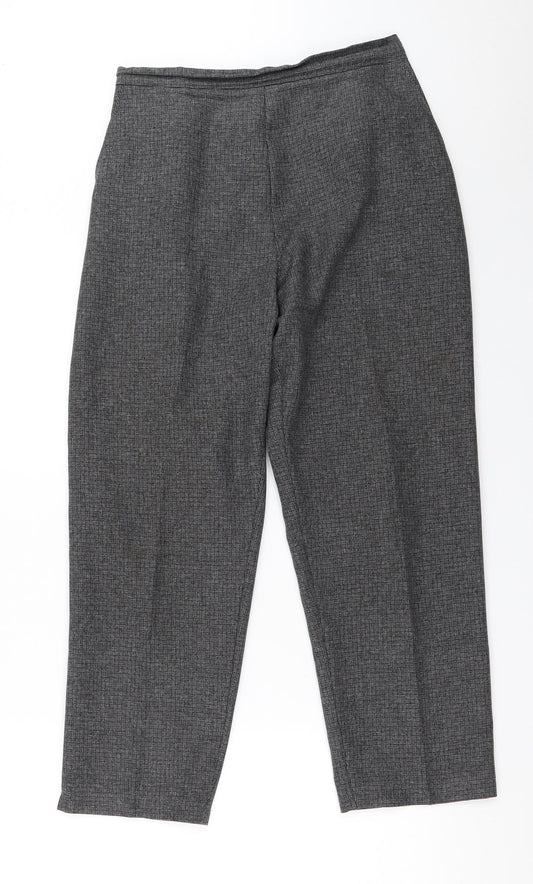 Preworn Womens Grey Trousers Size 12 L24.5 in