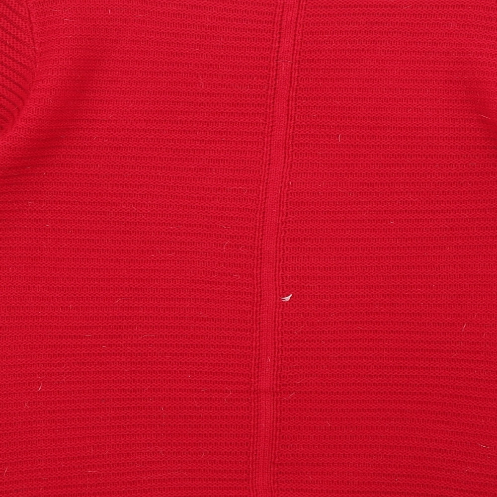 envy us Womens Red Striped Pullover Jumper Size M