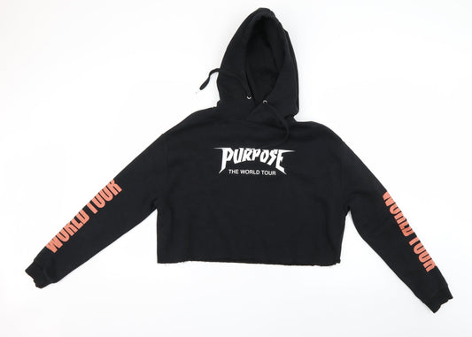 H&M Womens Black Pullover Hoodie Size M - Justin Bieber