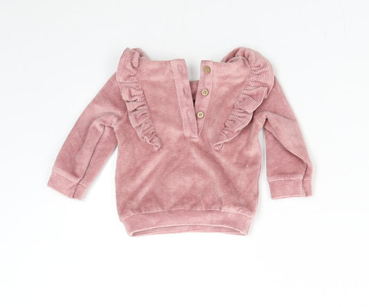 TU Girls Pink Pullover Jumper Size 3-6 Months
