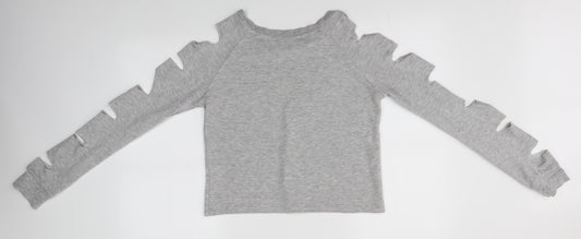 Derek Heart Womens Grey Basic Blouse Size S