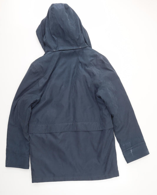 NUAGE MICRO Womens Blue Overcoat Coat Size 10