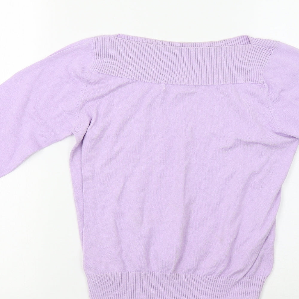 M&S Womens Purple Pullover Jumper Size 8