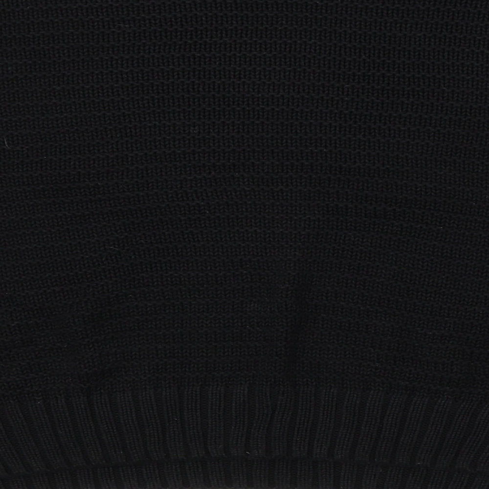 H&M Womens Black Striped Pullover Jumper Size L