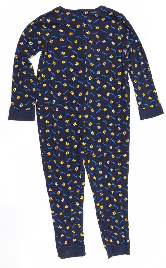 Blue Zoo Girls Blue Animal Print One Piece Size 11-12 Years - Pudsey Bear Print