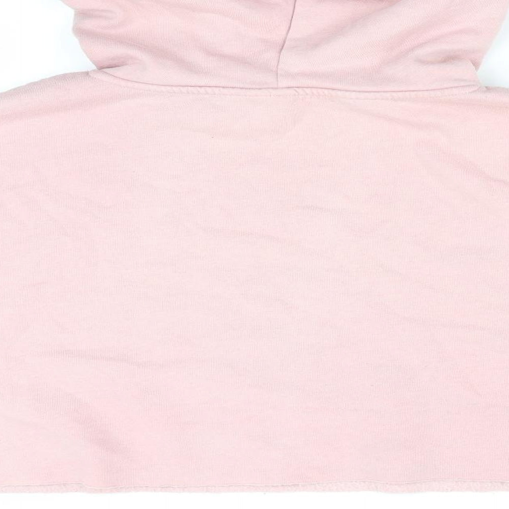 Divided Womens Pink Pullover Hoodie Size 10 - Lovers Over Haters - Cropped