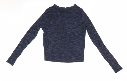 New Look Womens Blue Jersey Blouse Size 8