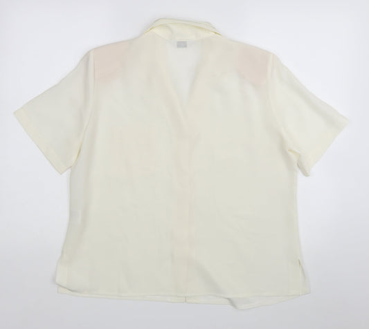Berkertex Womens Ivory Basic Button-Up Size 16